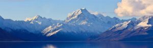 Mountain landscape with blue sky