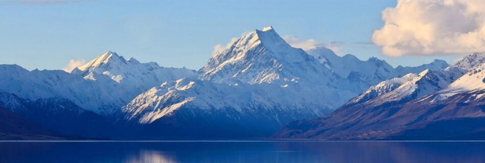 Mountain landscape with blue sky