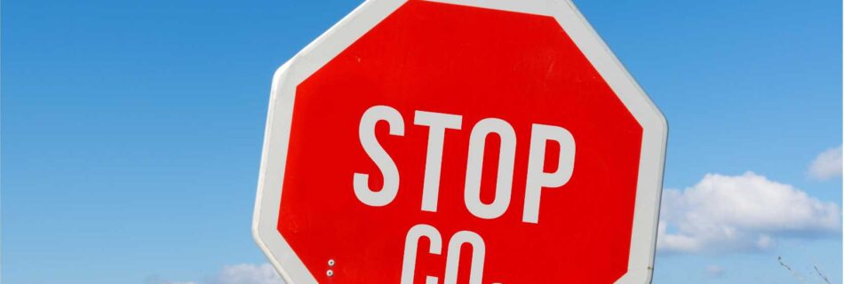 Stop CO2 road sign