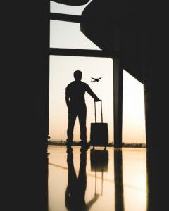 Passenger waiting at airport