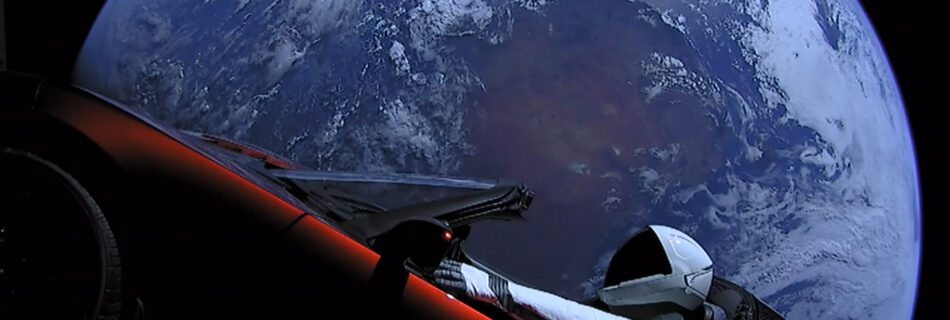 Tesla Roadster in Earth orbit